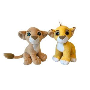 1993 Disney The Lion King Kissing Pair Simba and Nala Plush Magnetic Toys 7"